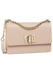 Furla Torebka 1927 BAFKACO-ARE000-B4L00-1-007-20-BG-B Beżowy. Brązowe torebki wieczorowe damskie Furla, bez wzorów, ze skóry, bez dodatków. Za 1,375.99 zł.