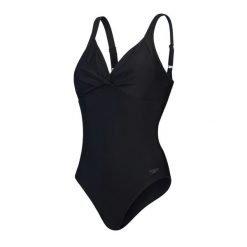 Damski kostium kąpielowy 1-częściowy Speedo Cross Knot Shaping. Czarne stroje jednoczęściowe Speedo, bez wzorów. Za 318.99 zł.