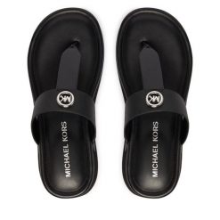 Japonki MICHAEL Michael Kors. Czarne klapki damskie MICHAEL Michael Kors, bez wzorów, bez obcasa, bez zapięcia. Za 479.99 zł.