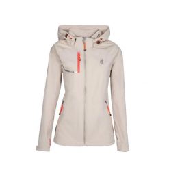 Kurtka softshell damska AULP ROSSA wodoodporna oddychająca regulowana z kapturem. Brązowe kurtki damskie Aulp, bez wzorów, z softshellu, z kapturem. W wyprzedaży za 299.99 zł.