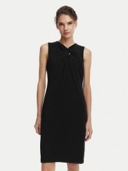 Calvin Klein Sukienka koktajlowa LV044G004G Czarny Slim Fit. Czarne sukienki damskie Calvin Klein, bez wzorów, z syntetyku, wizytowe, bez ramiączek. Za 699.99 zł.