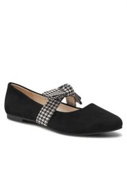 Jenny Fairy Baleriny WS2108-04 Czarny. Czarne balerinki damskie Jenny Fairy, bez wzorów, z materiału. Za 89.99 zł.