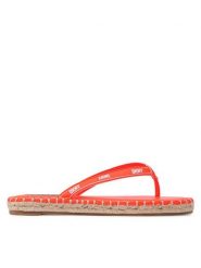 DKNY Espadryle Tabatha K1240129 Pomarańczowy. Brązowe espadryle damskie DKNY, bez wzorów, ze skóry, bez obcasa. Za 439.99 zł.