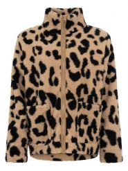 Zwillingsherz Kurtka polarowa "Big Leo" w kolorze beżowym rozmiar: XL. Brązowe kurtki damskie Zwillingsherz, xl, bez wzorów, z polaru, bez kaptura. Za 130.99 zł.