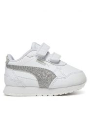 Puma Sneakersy St Runner V4 Sl Glitter V Inf 401592 01 Biały. Białe buty sportowe dziewczęce Puma, bez wzorów, ze skóry, bez zapięcia. Za 109.99 zł.