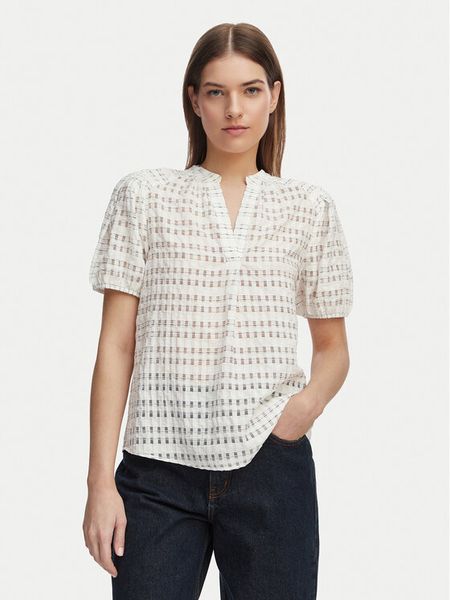 French Connection Bluzka 729F9 Biały Regular Fit. Białe bluzki damskie French Connection, s, bez wzorów, z syntetyku, bez kołnierzyka, bez ramiączek. Za 239.99 zł.