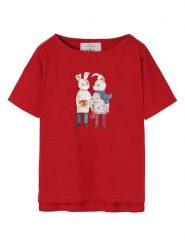 TATUUM Koszulka "Miza" w kolorze czerwonym rozmiar: S. Czerwone koszulki damskie TATUUM, s, bez wzorów, z bawełny, bez kołnierzyka, bez ramiączek. Za 73.93 zł.