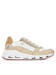 Rieker Sneakersy N5204-80 Biały. Białe obuwie sportowe damskie Rieker, z materiału, bez zapięcia. Za 359.99 zł.