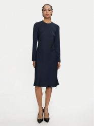 Calvin Klein Sukienka codzienna K20K207683 Granatowy Regular Fit. Niebieskie sukienki damskie Calvin Klein, bez wzorów, z syntetyku, bez ramiączek. Za 499.99 zł.