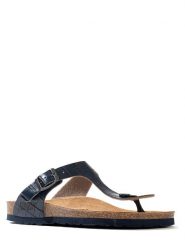 Sunbay Japonki "Camelia" w kolorze granatowym rozmiar: 42. Niebieskie klapki damskie Sunbay, bez wzorów, ze skóry, z otwartym noskiem, bez obcasa, bez zapięcia. Za 158.95 zł.
