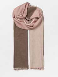 Becksöndergaard Szal "Kikko" w kolorze szaroróżowo-brązowym - 200 x 100 cm rozmiar: onesize. Brązowe szaliki damskie Becksöndergaard, bez wzorów, z bawełny. Za 122.09 zł.