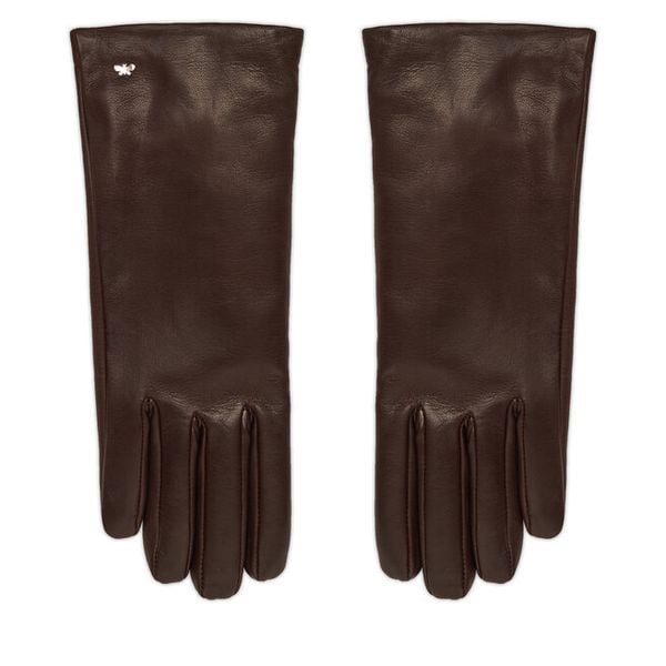 Rękawiczki Weekend Max Mara. Brązowe rękawiczki damskie Weekend Max Mara, bez wzorów. Za 669.99 zł.