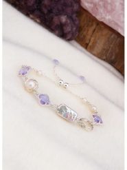 L'Atelier de Gaia Posrebrzana bransoletka z perłami i cyrkoniami rozmiar: onesize. Białe bransoletki damskie L'Atelier de Gaia, posrebrzane. Za 109.00 zł.