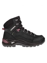 LOWA Skórzane buty turystyczne "Renegade GTX Mid Ws" w kolorze czarnym rozmiar: 41,5. Czarne obuwie trekkingowe damskie Lowa, z gore-texu, bez zapięcia. Za 695.99 zł.
