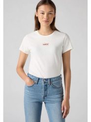 Levi's Koszulka w kolorze kremowym rozmiar: M. Brązowe bluzki damskie Levi's, m, bez wzorów, z bawełny, bez kołnierzyka, bez ramiączek. Za 72.95 zł.