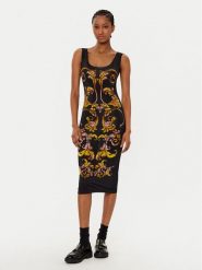 Versace Jeans Couture Sukienka codzienna 78HAO9P6 Czarny Slim Fit. Czarne sukienki damskie Versace Jeans Couture, bez wzorów, z jeansu, bez ramiączek. Za 839.99 zł.