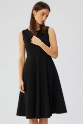 Elegancka rozkloszowana sukienka koktajlowa czarna. Czarne sukienki damskie Stylove, bez wzorów, eleganckie, bez ramiączek. Za 349.00 zł.