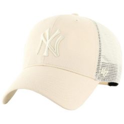 Czapka z daszkiem dla dorosłych MLB New York Yankees Branson Cap. Brązowe czapki z daszkiem damskie 47 Brand, bez wzorów, z bawełny. Za 148.50 zł.