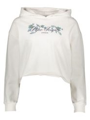 Pepe Jeans Bluza w kolorze białym rozmiar: S. Białe bluzy damskie Pepe Jeans, s, bez wzorów, z jeansu, z kapturem. Za 122.96 zł.