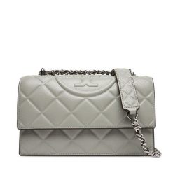 Torebka Tory Burch. Szare torebki wieczorowe damskie Tory Burch, bez wzorów, bez dodatków. Za 2,729.00 zł.