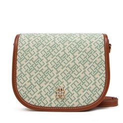 Torebka Tommy Hilfiger. Zielone listonoszki damskie Tommy Hilfiger, bez wzorów, bez dodatków. Za 359.99 zł.