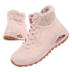 Buty damskie Skechers Uno Rugged. Czerwone obuwie sportowe casual damskie Skechers, ze skóry, trekkingowe. Za 289.00 zł.