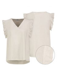 Eight2Nine Bluzka w kolorze kremowym rozmiar: M. Brązowe bluzki damskie Eight2Nine, m, bez wzorów, bez kołnierzyka, bez ramiączek. Za 82.99 zł.