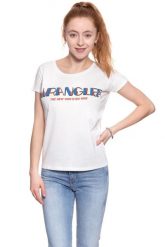 WRANGLER T SHIRT DAMSKI T-SHIRTS SS GRAPHIC OFFWH W7Z02EV02 112132143. Białe t-shirty damskie Wrangler, l, bez wzorów, bez kołnierzyka. W wyprzedaży za 49.99 zł.