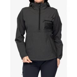 Kurtka przeciwwiatrowa damska Royal Robbins Merced Anorak. Szare kurtki damskie ROYAL ROBBINS, bez wzorów, z softshellu, bez kaptura. Za 482.99 zł.