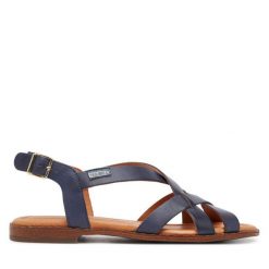 Sandały Pikolinos. Niebieskie sandały damskie Pikolinos, bez wzorów, bez obcasa, na płaskiej podeszwie, bez zapięcia. Za 319.99 zł.