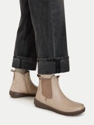 Go Soft Botki CEO-WI23-BOKKA-01 Beżowy jasny. Brązowe botki damskie GO SOFT, ze skóry, bez obcasa, na płaskiej podeszwie, bez zapięcia. Za 249.99 zł.