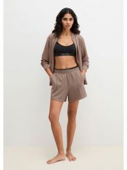Marc O´Polo Bodywear Szorty dresowe w kolorze szarobrązowym rozmiar: M. Brązowe szorty damskie bez wzorów, z dresówki, z podwyższonym stanem. Za 99.95 zł.