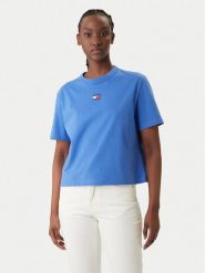 Tommy Jeans T-Shirt DW0DW22202 Niebieski Boxy Fit. Niebieskie t-shirty damskie Tommy Jeans, xl, bez wzorów, z bawełny, bez kołnierzyka. Za 169.99 zł.