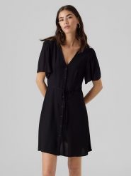 Vero Moda Sukienka w kolorze czarnym rozmiar: XS. Czarne sukienki damskie Vero Moda, bez wzorów, z wiskozy, bez ramiączek. Za 87.95 zł.