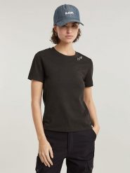 G-Star Koszulka w kolorze czarnym rozmiar: XS. Czarne bluzki damskie G-Star, xs, bez wzorów, z bawełny, bez kołnierzyka, bez ramiączek. Za 79.21 zł.