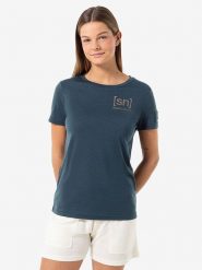 Super.natural Koszulka funkcyjna "Lines" w kolorze granatowym rozmiar: XS. Niebieskie koszulki damskie super.natural, xs, bez wzorów, z materiału, bez kołnierzyka, bez ramiączek. Za 173.99 zł.