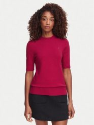 Tommy Hilfiger Sweter WW0WW49705 Czerwony Slim Fit. Czerwone swetry klasyczne damskie Tommy Hilfiger, xxs, z bawełny, bez kołnierzyka. Za 369.99 zł.