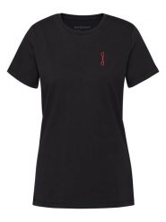 Mammut Koszulka w kolorze czarnym rozmiar: XS. Czarne bluzki damskie Mammut, xs, bez wzorów, z bawełny, bez kołnierzyka, bez ramiączek. Za 72.95 zł.