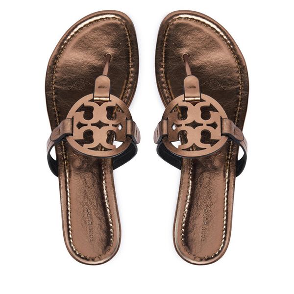 Japonki Tory Burch. Niebieskie klapki damskie Tory Burch, bez wzorów, bez obcasa, bez zapięcia. Za 1,134.00 zł.