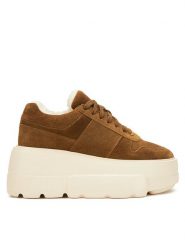 Badura Sneakersy CASI-01W1-006 Brązowy. Brązowe obuwie sportowe damskie Badura, ze skóry, bez zapięcia. Za 379.99 zł.