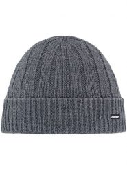 Eisbär Czapka "Ayo" w kolorze szarym rozmiar: onesize. Szare czapki damskie Eisbär, z aplikacjami, z wełny. Za 118.56 zł.