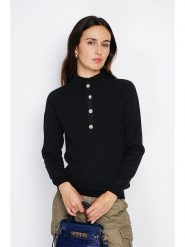 ASSUILI Kaszmirowy sweter w kolorze czarnym rozmiar: 40. Czarne swetry klasyczne damskie Assuili, z kaszmiru, bez kołnierzyka. Za 161.95 zł.