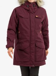 Płaszcz damski Fjallraven Nuuk Parka. Czerwone parki damskie Fjällräven, na zimę, m, z futra, bez kaptura. Za 1,846.89 zł.