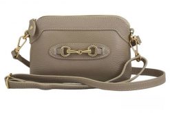Listonoszka skórzana BARBERINI'S 967-2 beżowa. Brązowe shopper bag Barberinis, z aplikacjami, ze skóry, małe, bez dodatków. Za 189.99 zł.
