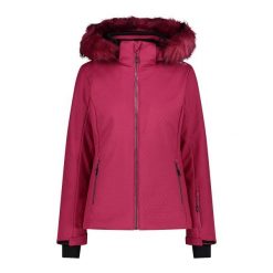 Damska kurtka narciarska softshell CMP. Czerwone kurtki sportowe damskie CMP, bez wzorów, z softshellu, bez kaptura. Za 842.20 zł.