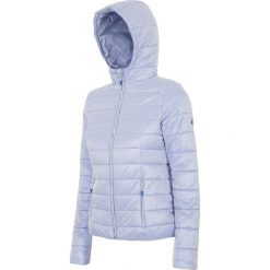 Kurtka puchowa damska KUD003 - kobalt. Niebieskie kurtki damskie 4F, na lato, z materiału. W wyprzedaży za 279.99 zł.