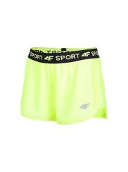 4F Szorty kolarskie w kolorze jasnozielonym rozmiar: XXL. Zielone spodenki sportowe damskie 4F, xxl, bez wzorów, z materiału, rowerowe. Za 26.25 zł.