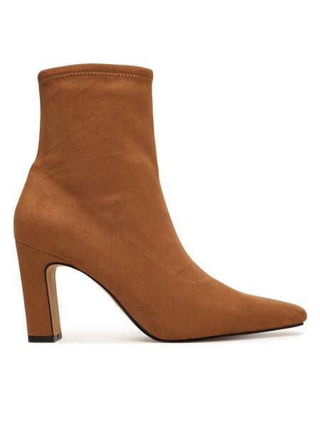 Aldo Botki Cybele 14115103 Brązowy. Brązowe botki damskie ALDO, z materiału, bez obcasa, na słupku, bez zapięcia. Za 469.99 zł.