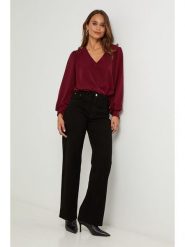 L'armoire de Suzette Bluzka w kolorze bordowym rozmiar: 38/40. Czerwone bluzki damskie L'armoire de Suzette, l, bez wzorów, klasyczne, bez kołnierzyka, bez ramiączek. Za 134.85 zł.