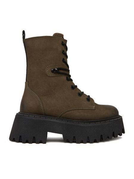 G-Star Raw Trzewiki CEO-WI34-MANYA-03 Khaki. Brązowe botki damskie G-Star Raw, z nubiku, retro, bez obcasa, na płaskiej podeszwie, bez zapięcia. Za 429.99 zł.